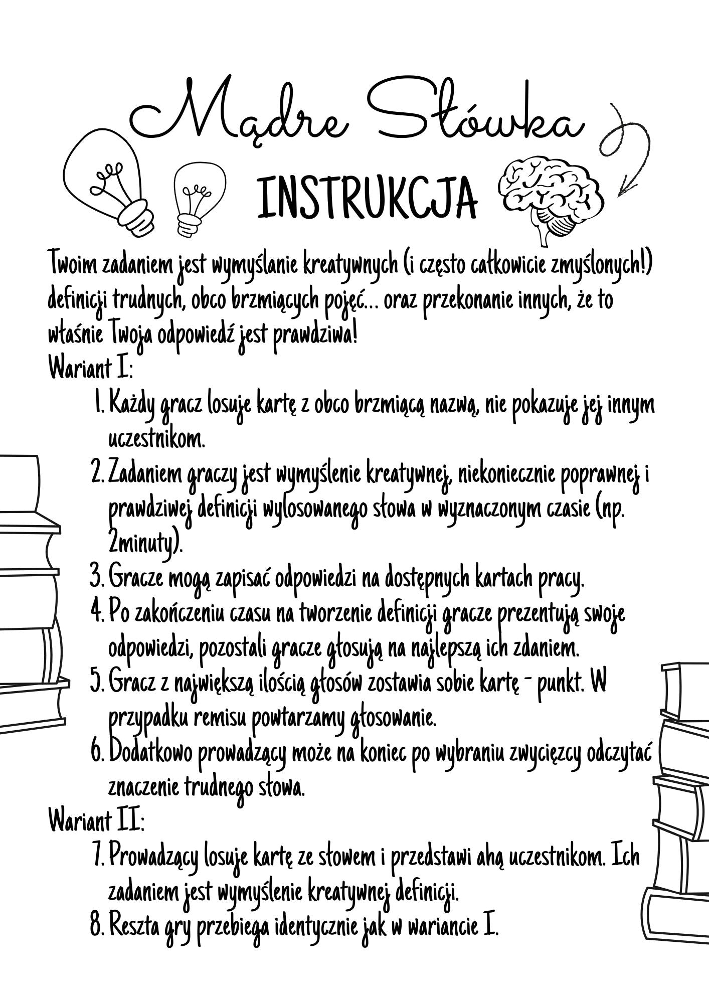 Gra "Mądre słówka"